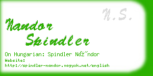 nandor spindler business card